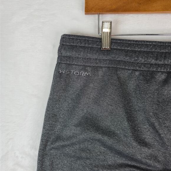 Under Armour Storm Sweatpants Womens L Gray Fleece Semi Fitted Athleisure Gym - Picture 6 of 15